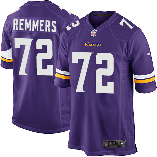 Men's Nike Minnesota Vikings #72 Mike Remmers Game Purple Team Color NFL Jersey