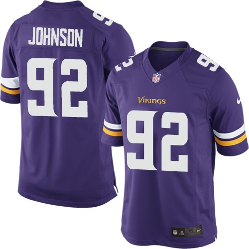 Men's Nike Minnesota Vikings #92 Tom Johnson Purple Team Color Vapor Untouchable Limited Player NFL Jersey