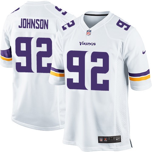 Men's Nike Minnesota Vikings #92 Tom Johnson Game White NFL Jersey