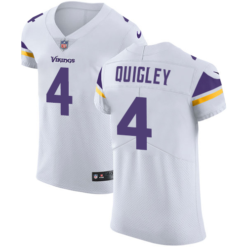 Men's Nike Minnesota Vikings #4 Ryan Quigley White Vapor Untouchable Elite Player NFL Jersey