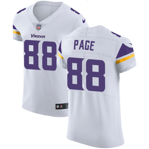 Men's Nike Minnesota Vikings #88 Alan Page White Vapor Untouchable Elite Player NFL Jersey
