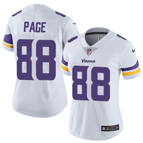 Women's Nike Minnesota Vikings #88 Alan Page White Vapor Untouchable Elite Player NFL Jersey