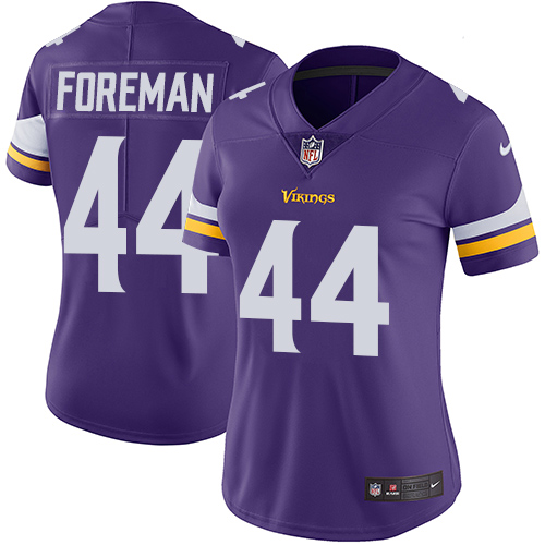 Women's Nike Minnesota Vikings #44 Chuck Foreman Purple Team Color Vapor Untouchable Limited Player NFL Jersey