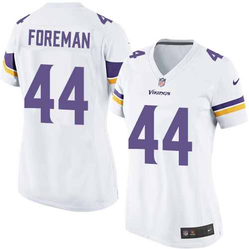 Women's Nike Minnesota Vikings #44 Chuck Foreman Game White NFL Jersey