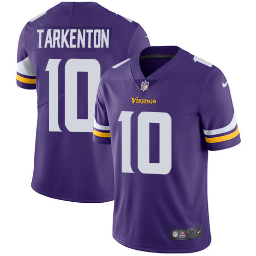 Men's Nike Minnesota Vikings #10 Fran Tarkenton Purple Team Color Vapor Untouchable Limited Player NFL Jersey