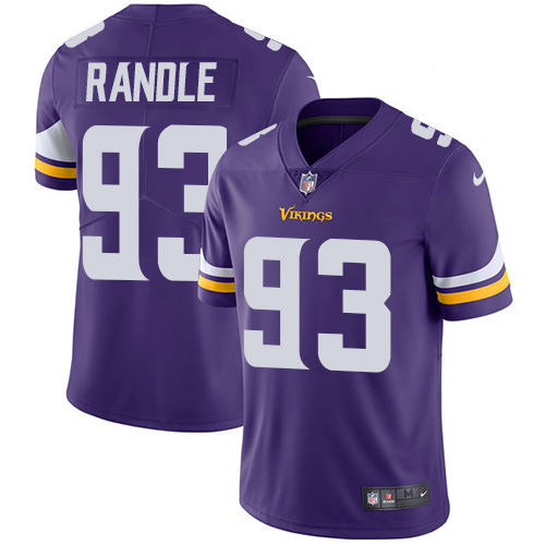 Men's Nike Minnesota Vikings #93 John Randle Purple Team Color Vapor Untouchable Limited Player NFL Jersey