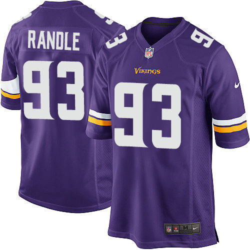 Men's Nike Minnesota Vikings #93 John Randle Game Purple Team Color NFL Jersey