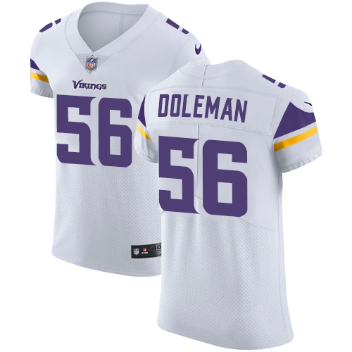 Men's Nike Minnesota Vikings #56 Chris Doleman White Vapor Untouchable Elite Player NFL Jersey