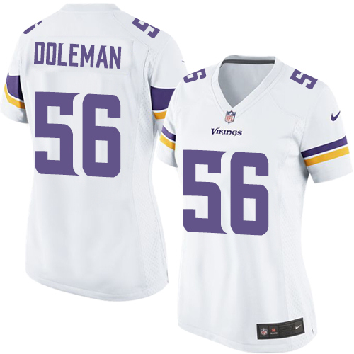 Women's Nike Minnesota Vikings #56 Chris Doleman Game White NFL Jersey