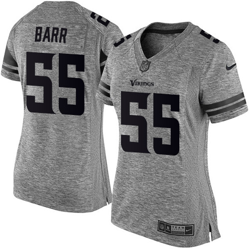Women's Nike Minnesota Vikings #55 Anthony Barr Limited Gray Gridiron NFL Jersey