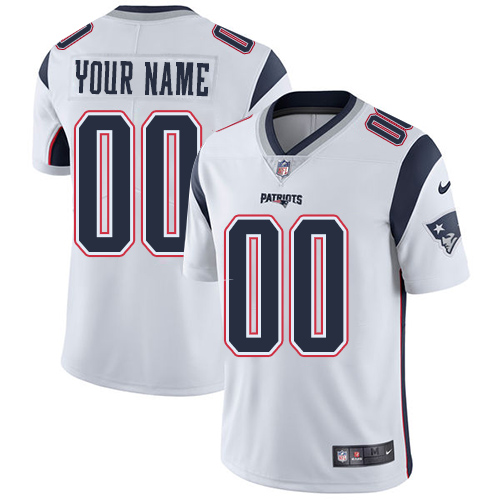 Men's Nike New England Patriots Customized White Vapor Untouchable Custom Limited NFL Jersey