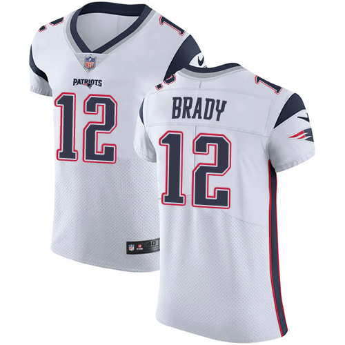 Men's Nike New England Patriots #12 Tom Brady White Vapor Untouchable Elite Player NFL Jersey