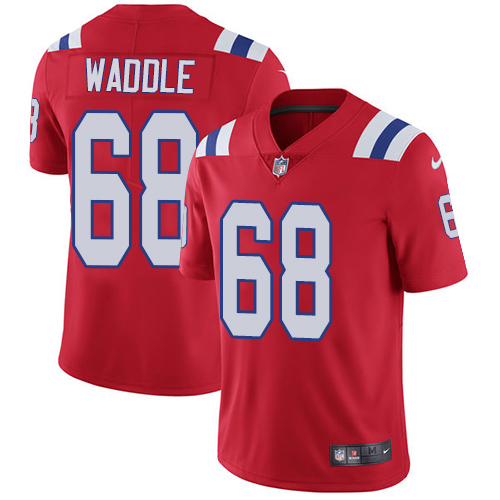 Men's Nike New England Patriots #68 LaAdrian Waddle Red Alternate Vapor Untouchable Limited Player NFL Jersey