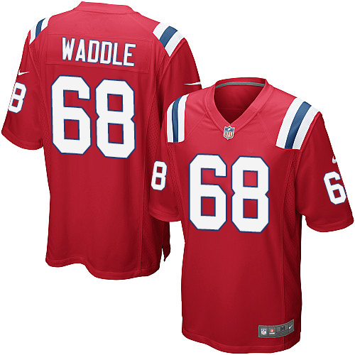 Men's Nike New England Patriots #68 LaAdrian Waddle Game Red Alternate NFL Jersey