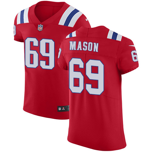 Men's Nike New England Patriots #69 Shaq Mason Red Alternate Vapor Untouchable Elite Player NFL Jersey