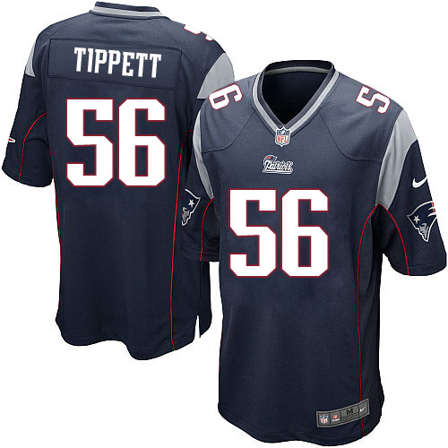 Men's Nike New England Patriots #56 Andre Tippett Game Navy Blue Team Color NFL Jersey