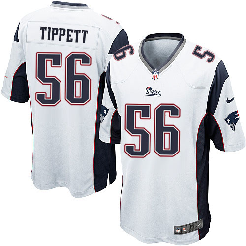 Men's Nike New England Patriots #56 Andre Tippett Game White NFL Jersey