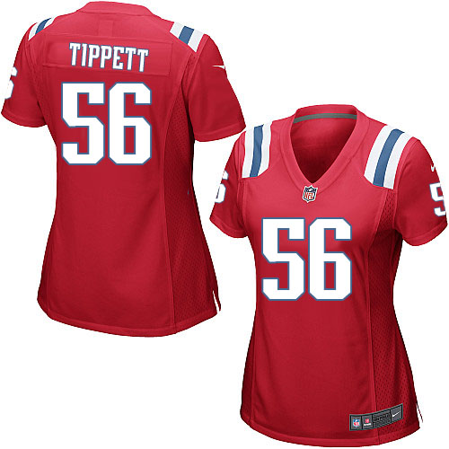 Women's Nike New England Patriots #56 Andre Tippett Game Red Alternate NFL Jersey
