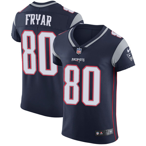 Men's Nike New England Patriots #80 Irving Fryar Navy Blue Team Color Vapor Untouchable Elite Player NFL Jersey