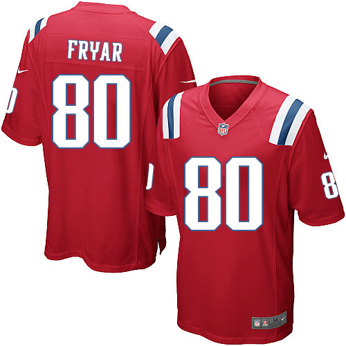 Men's Nike New England Patriots #80 Irving Fryar Game Red Alternate NFL Jersey