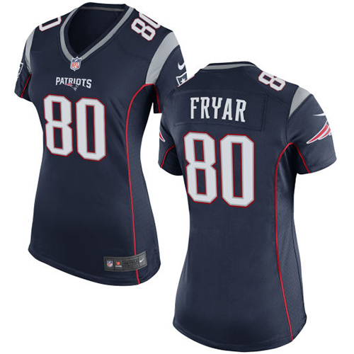 Women's Nike New England Patriots #80 Irving Fryar Game Navy Blue Team Color NFL Jersey