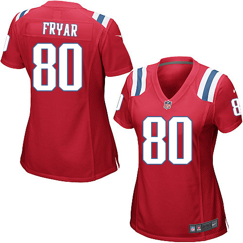 Women's Nike New England Patriots #80 Irving Fryar Game Red Alternate NFL Jersey