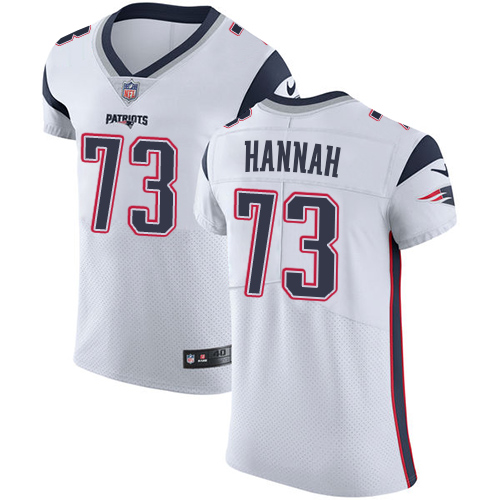 Men's Nike New England Patriots #73 John Hannah White Vapor Untouchable Elite Player NFL Jersey