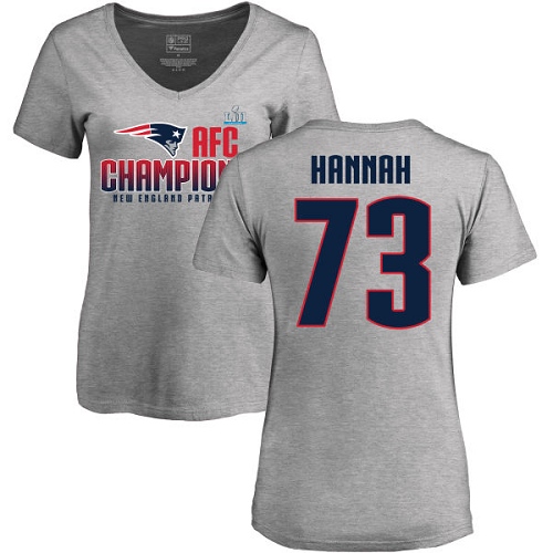 Women's Nike New England Patriots #73 John Hannah Red Alternate Vapor Untouchable Elite Player NFL Jersey