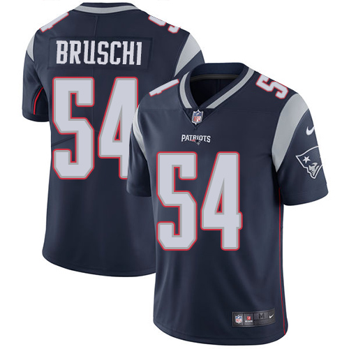 Youth Nike New England Patriots #54 Tedy Bruschi Navy Blue Team Color Vapor Untouchable Limited Player NFL Jersey