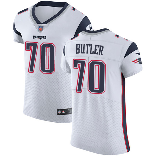 Men's Nike New England Patriots #70 Adam Butler White Vapor Untouchable Elite Player NFL Jersey