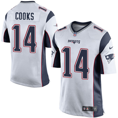 Men's Nike New England Patriots #14 Brandin Cooks Game White NFL Jersey