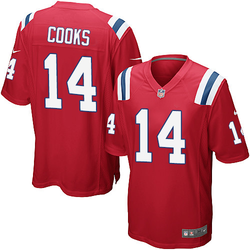 Men's Nike New England Patriots #14 Brandin Cooks Game Red Alternate NFL Jersey