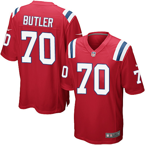 Men's Nike New England Patriots #70 Adam Butler Game Red Alternate NFL Jersey