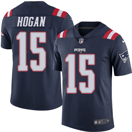 Men's Nike New England Patriots #15 Chris Hogan Limited Navy Blue Rush Vapor Untouchable NFL Jersey