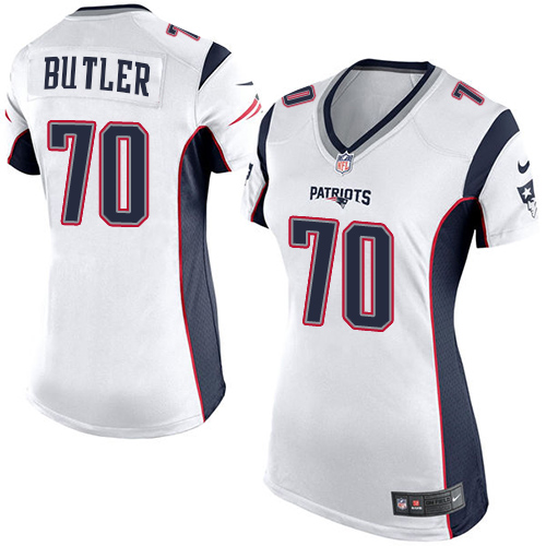 Women's Nike New England Patriots #70 Adam Butler Game White NFL Jersey