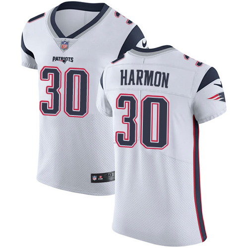 Men's Nike New England Patriots #30 Duron Harmon White Vapor Untouchable Elite Player NFL Jersey