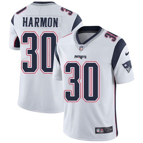 Men's Nike New England Patriots #30 Duron Harmon White Vapor Untouchable Limited Player NFL Jersey
