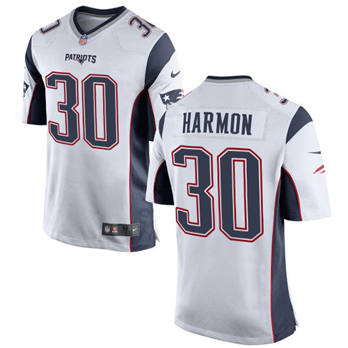 Men's Nike New England Patriots #30 Duron Harmon Game White NFL Jersey