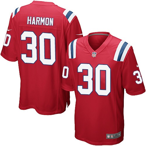 Men's Nike New England Patriots #30 Duron Harmon Game Red Alternate NFL Jersey
