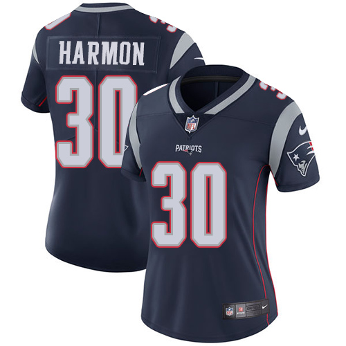 Women's Nike New England Patriots #30 Duron Harmon Navy Blue Team Color Vapor Untouchable Limited Player NFL Jersey
