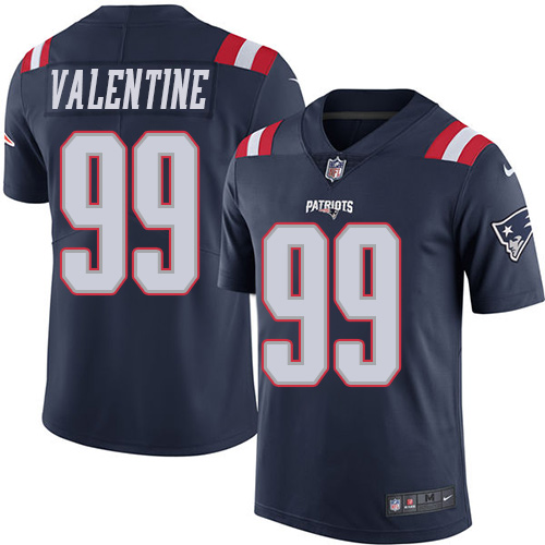 Men's Nike New England Patriots #99 Vincent Valentine Limited Navy Blue Rush Vapor Untouchable NFL Jersey