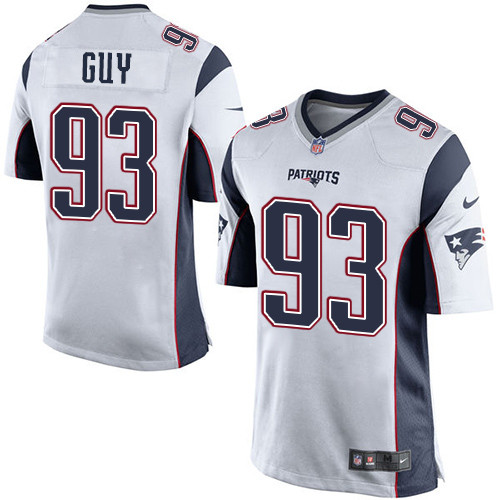Men's Nike New England Patriots #93 Lawrence Guy Game White NFL Jersey