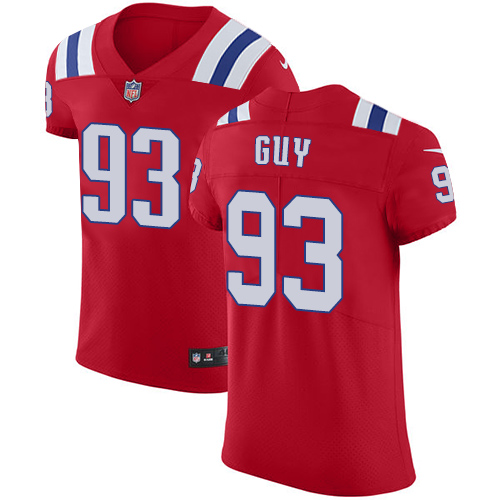 Men's Nike New England Patriots #93 Lawrence Guy Red Alternate Vapor Untouchable Elite Player NFL Jersey
