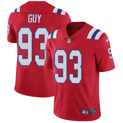 Youth Nike New England Patriots #93 Lawrence Guy Red Alternate Vapor Untouchable Limited Player NFL Jersey