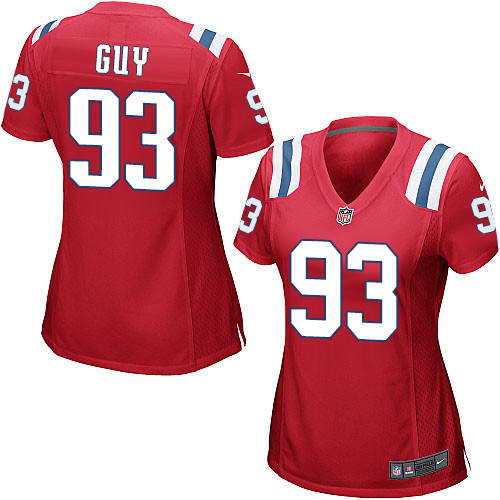 Women's Nike New England Patriots #93 Lawrence Guy Game Red Alternate NFL Jersey