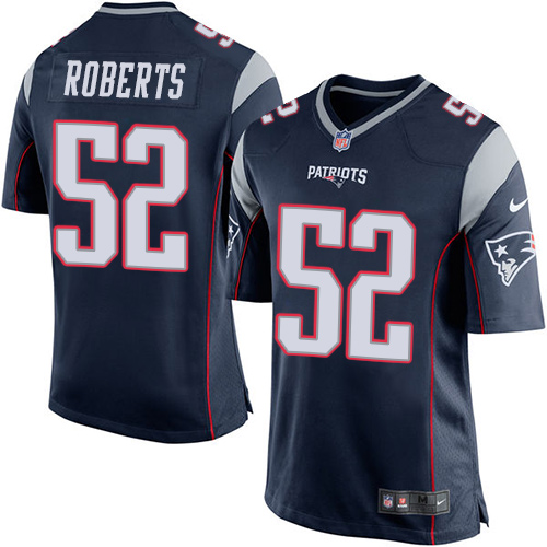 Men's Nike New England Patriots #52 Elandon Roberts Game Navy Blue Team Color NFL Jersey