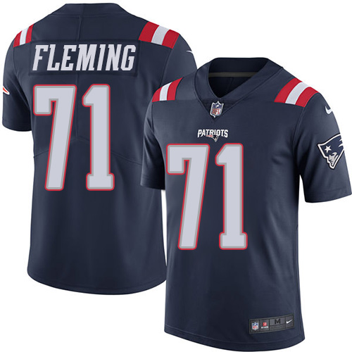 Youth Nike New England Patriots #71 Cameron Fleming Limited Navy Blue Rush Vapor Untouchable NFL Jersey