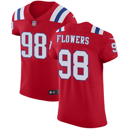 Men's Nike New England Patriots #98 Trey Flowers Red Alternate Vapor Untouchable Elite Player NFL Jersey