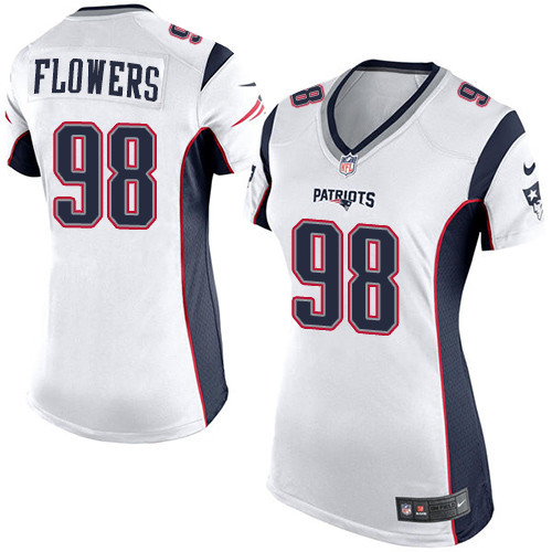 Women's Nike New England Patriots #98 Trey Flowers Game White NFL Jersey