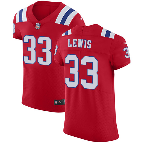 Men's Nike New England Patriots #33 Dion Lewis Red Alternate Vapor Untouchable Elite Player NFL Jersey